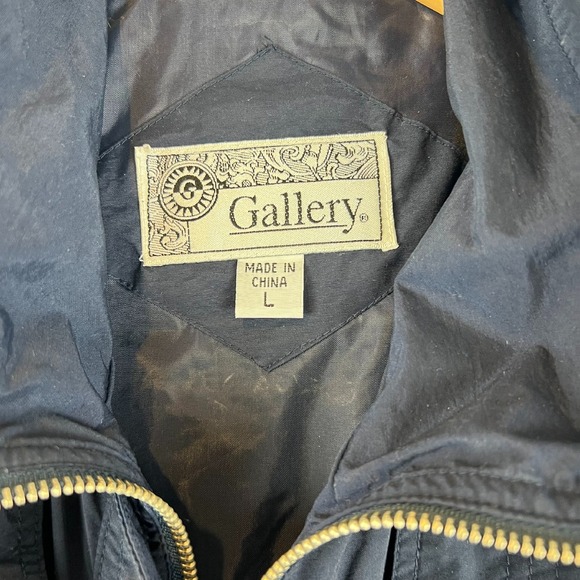 Gallery Rain Coat Trench Coat Lightweight Spring‎ Fall Jacket L - Picture 2 of 10
